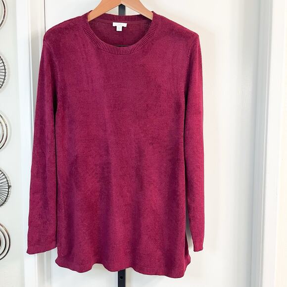 J. Jill Sweaters - J Jill Womens Crew Neck Lightweight Tunic Sweater Dopamine - Red, Size XL